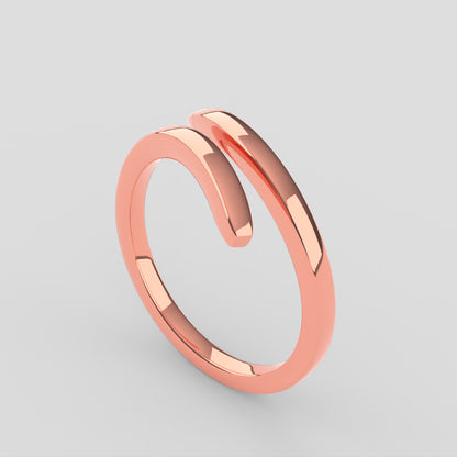 Crossover Ring in Rose Gold