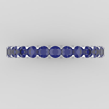 Blue Sapphire Eternity Ring/Band Top View