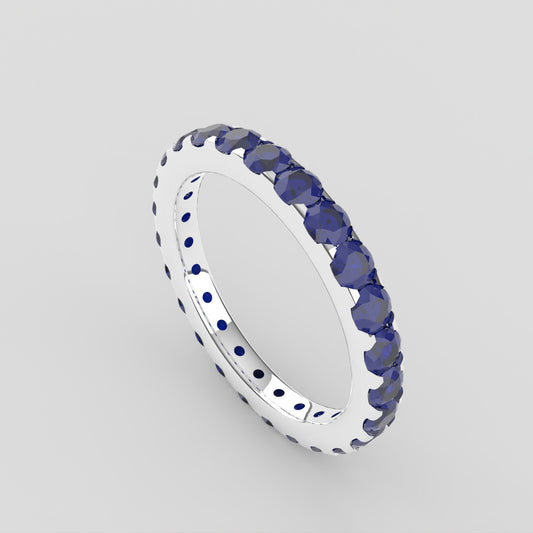 Blue Sapphire Eternity Ring/Band 