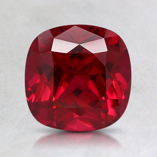Cushion Lab Grown Ruby (Pigeon's Blood Red Color)