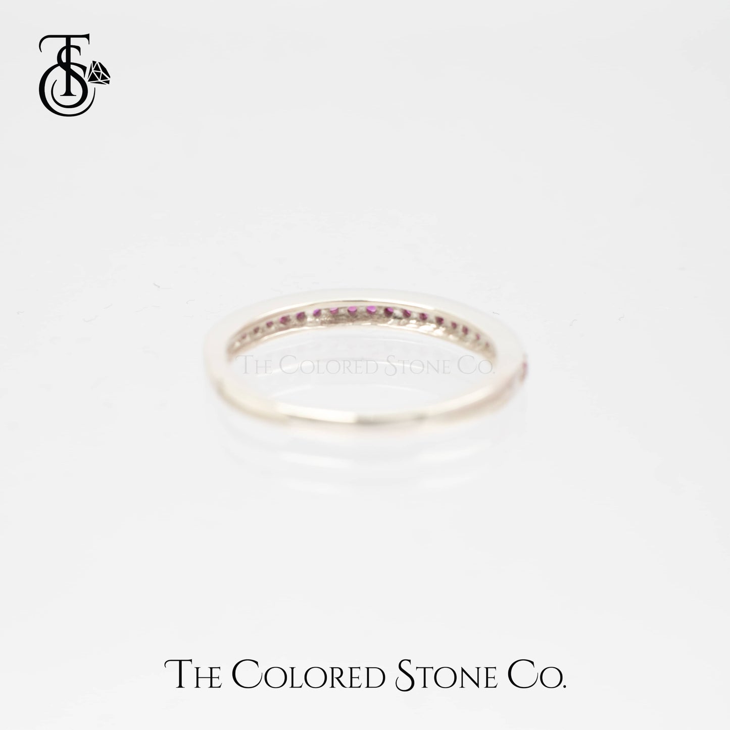 Semi Eternity Ring with Rubies