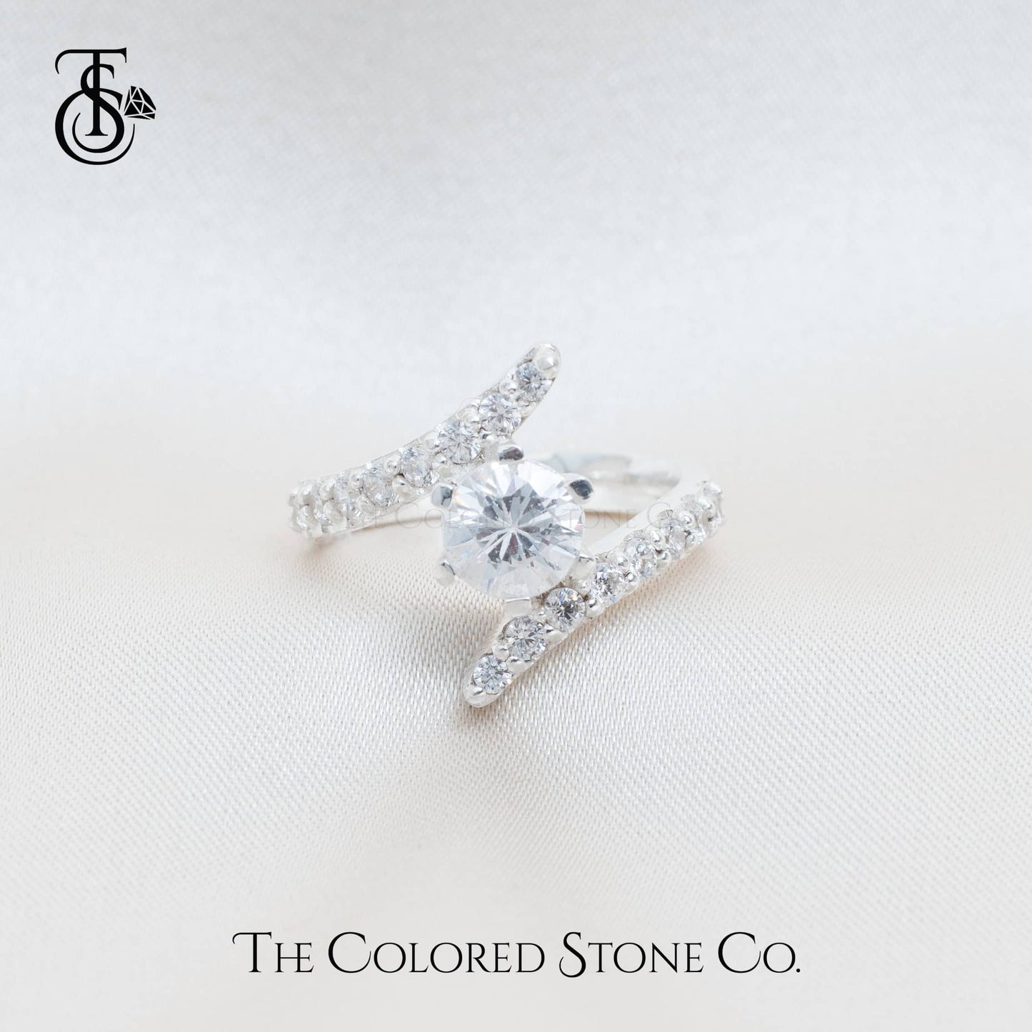 Whirls Ring- American Diamond (CZ)