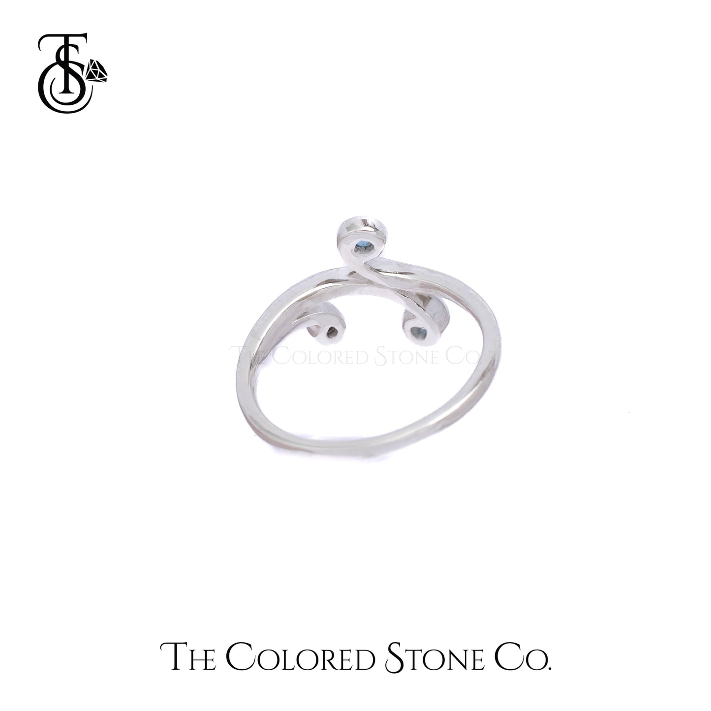 Celestial Swirls Ring- Natural Blue Topaz