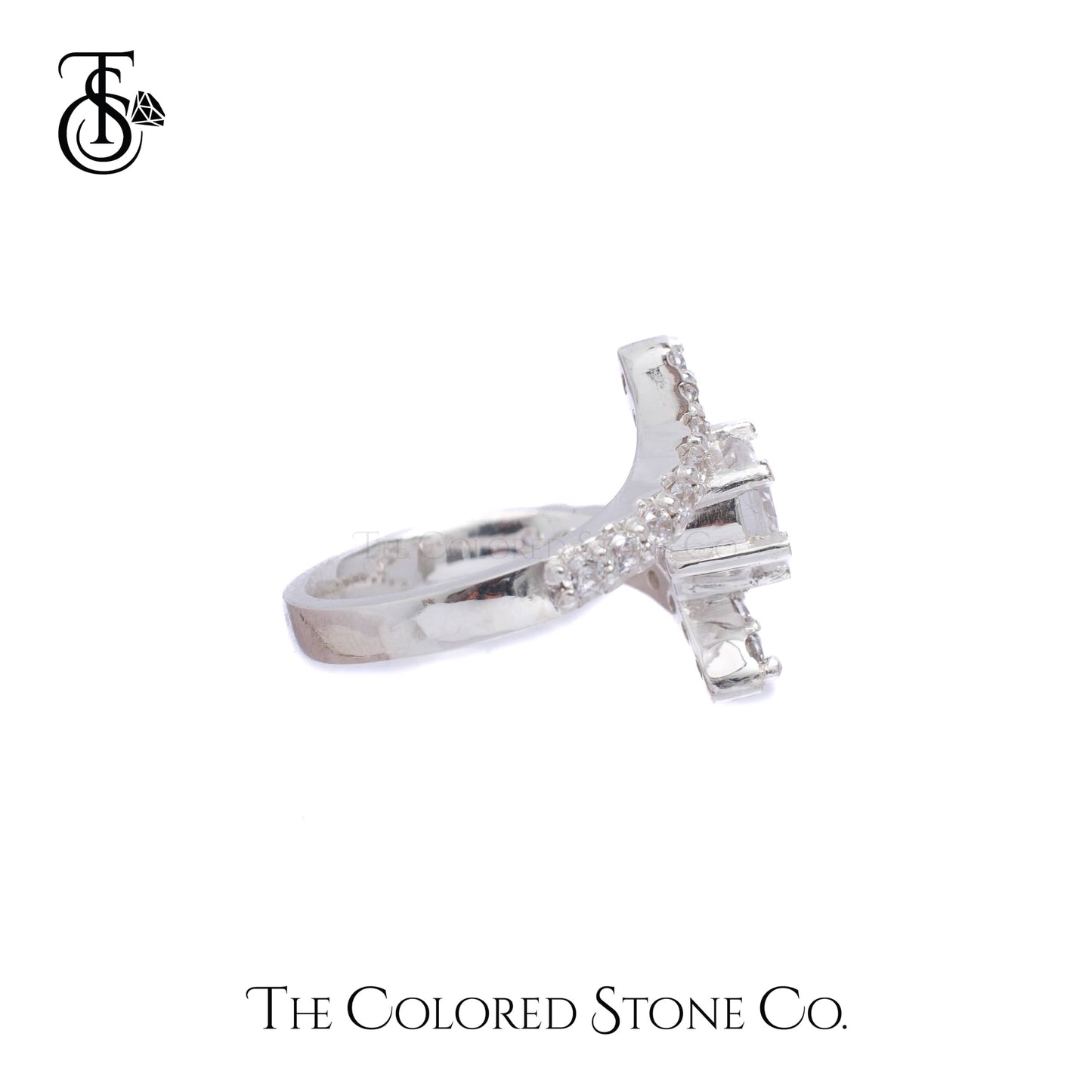 Whirls Ring- American Diamond (CZ)