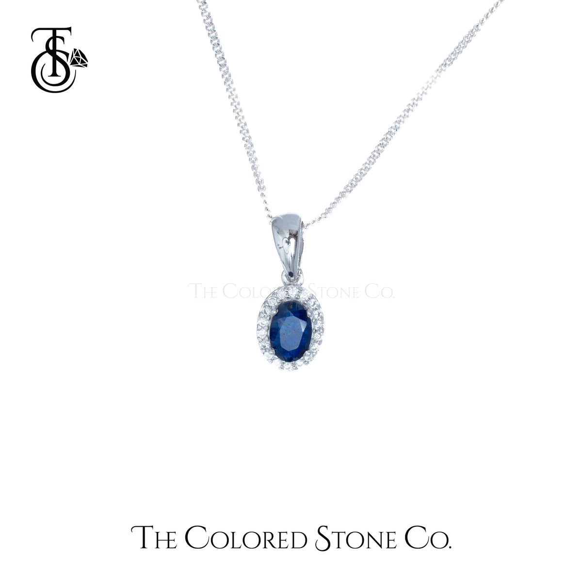 Eden Pendant - Natural Blue Sapphire (Glass Filled)