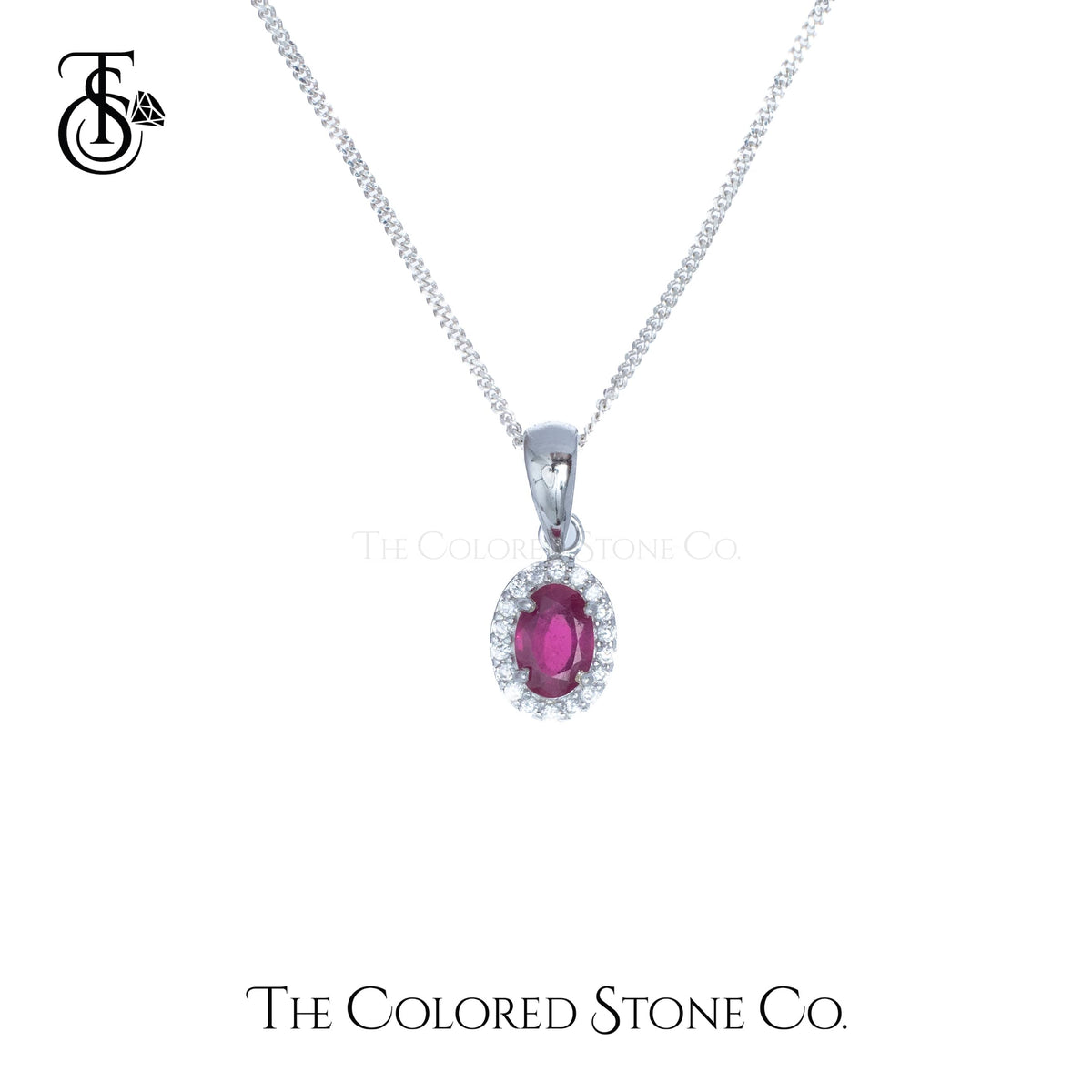 Eden Pendant - Natural Ruby (Glass Filled)