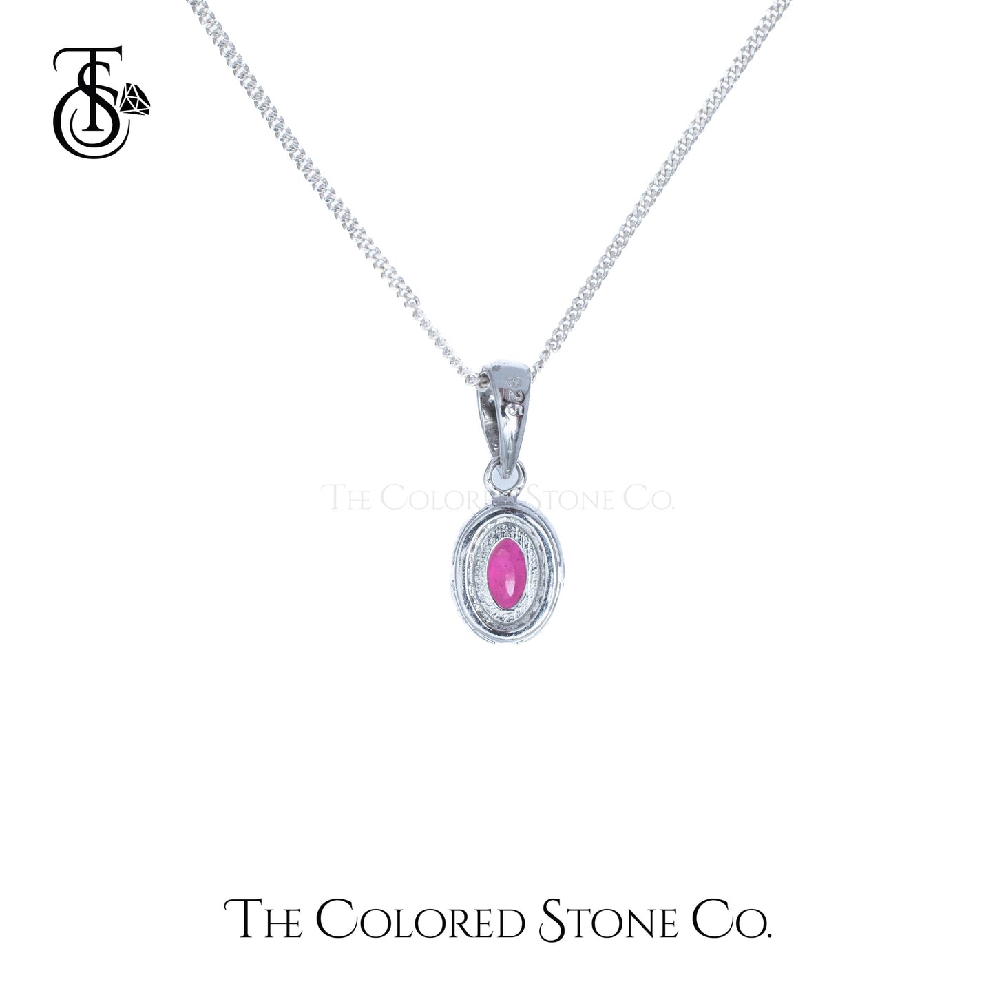 Eden Pendant - Natural Ruby (Glass Filled)