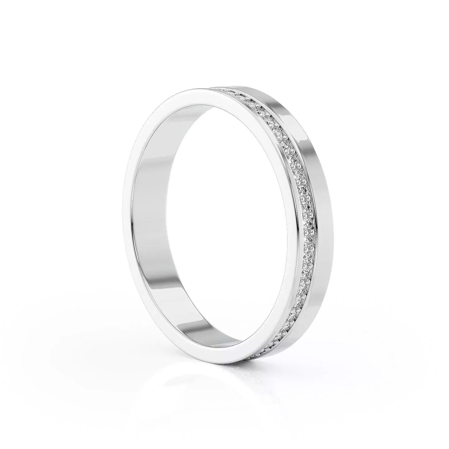 Diamond Band Ring Side View
