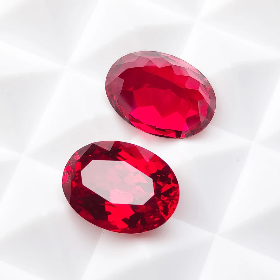 Oval Lab Grown Ruby (Pigeon's Blood Red Color)