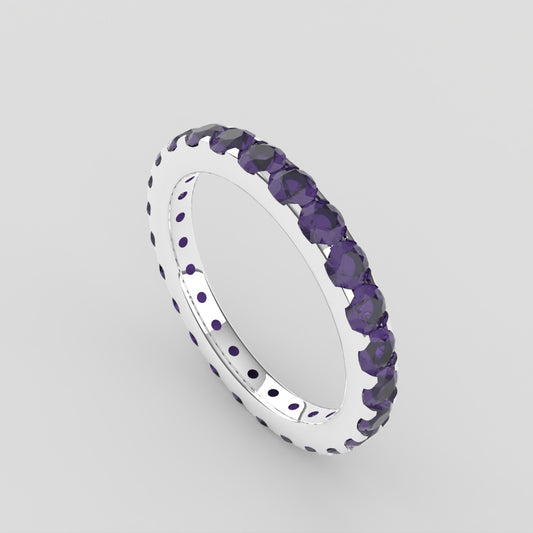 Purple Sapphire Eternity Ring/Band