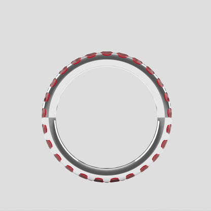 Ruby Eternity Ring/Band Front VIew