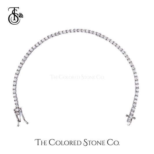 Classic Tennis Bracelet - Round 2mm - American Diamond