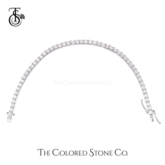 Classic Tennis Bracelet - Round 3mm - American Diamond