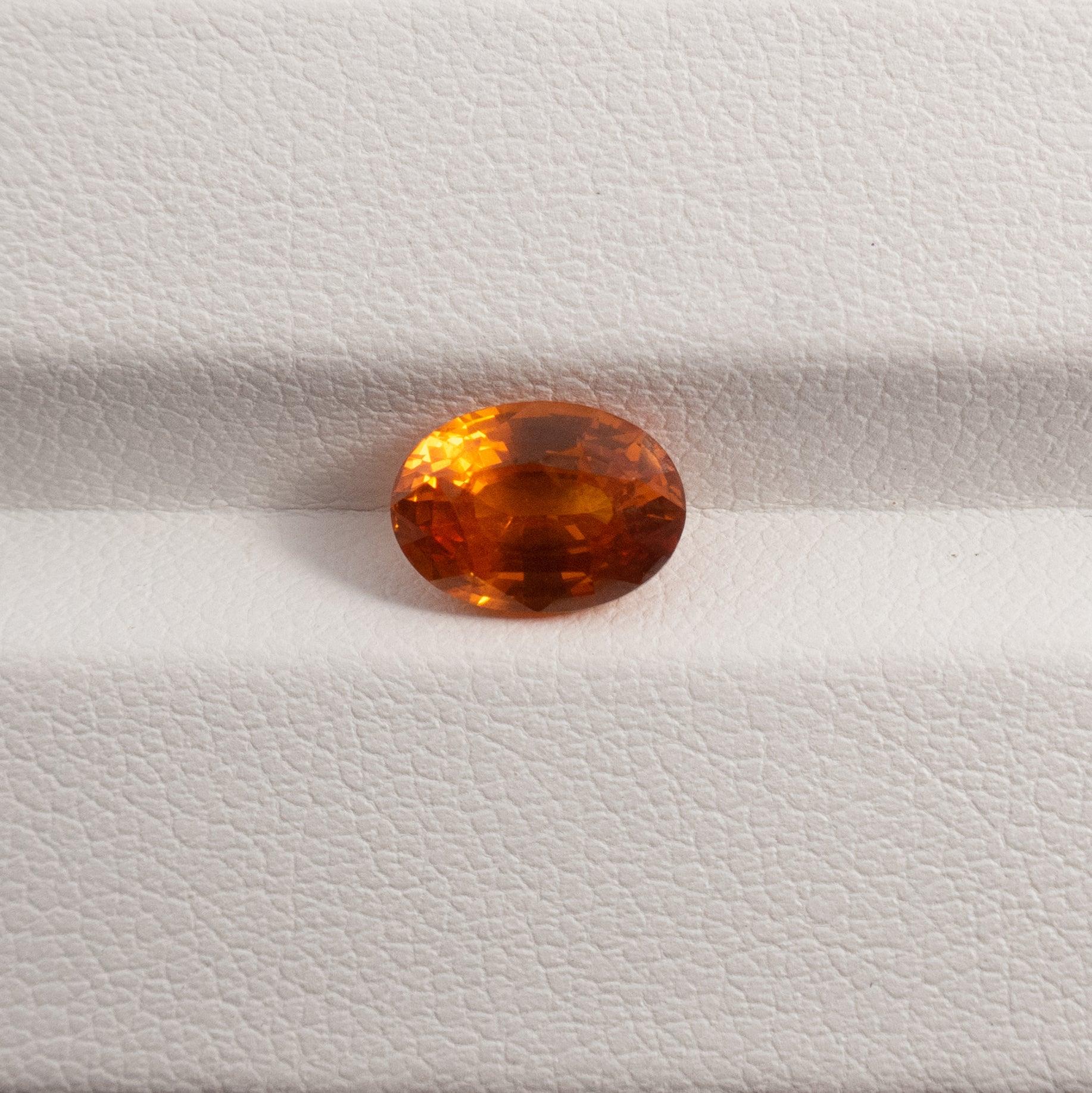Yellow-ish Orange Sapphire Natural Heated 2.47ct - The Colored Stone Co.