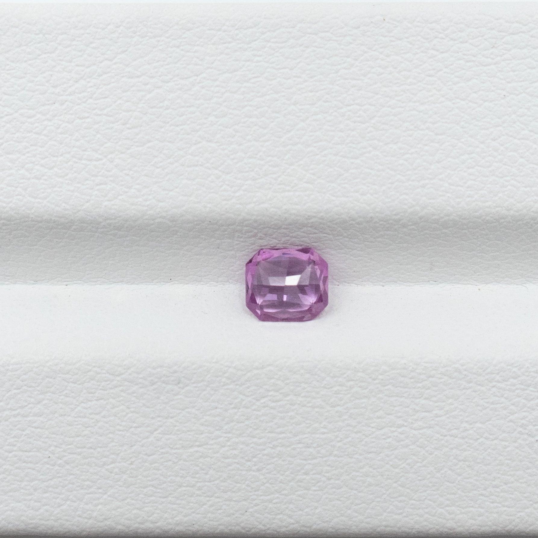 Violet-ish Pink Sapphire Natural Heated 0.63ct - The Colored Stone Co.