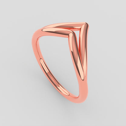 Twin Peaks Ring in Rose Gold
