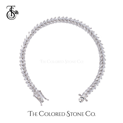 Chevroné Bracelet - Tennis Bracelet - American Diamond