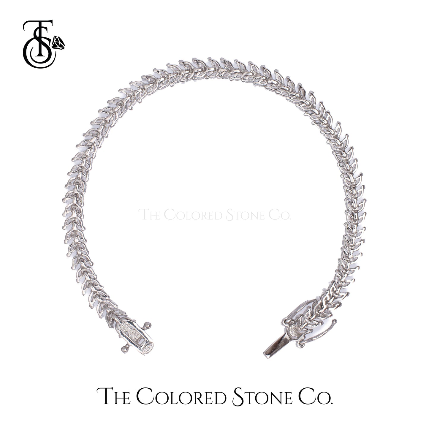 Chevroné Bracelet - Tennis Bracelet - American Diamond