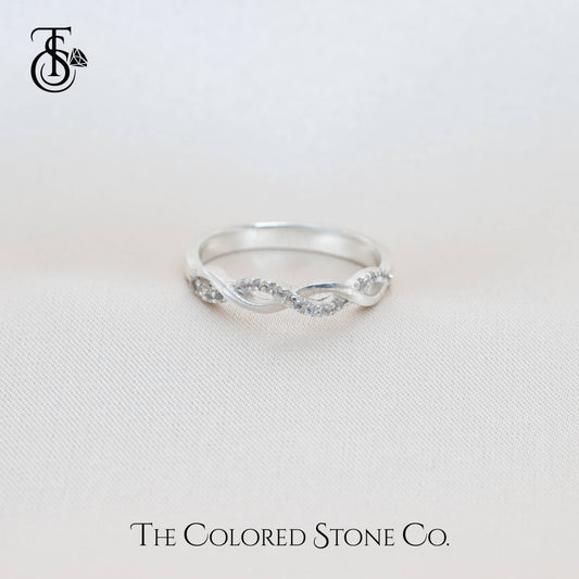 Swerves Ring - Natural White Topaz