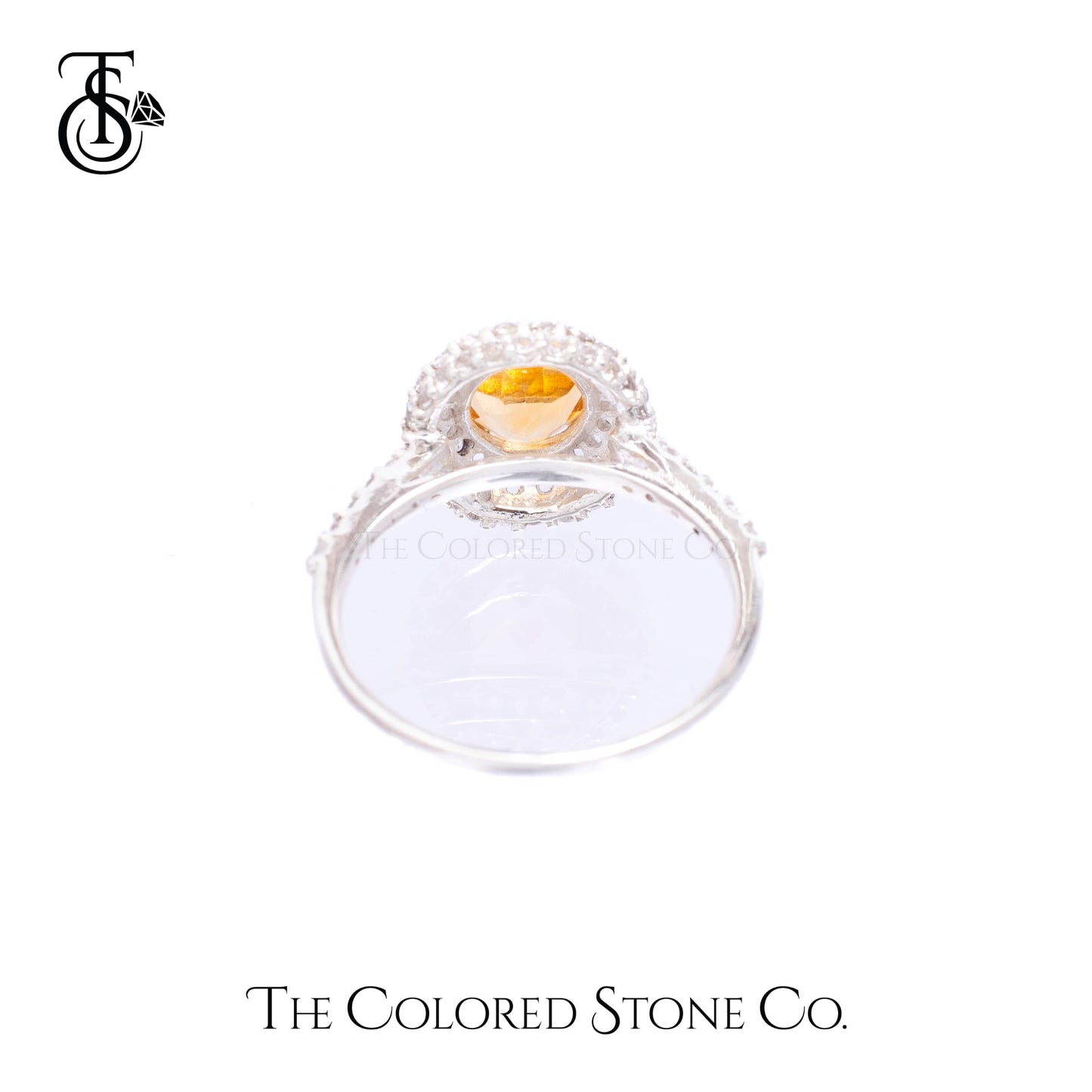Duo Halo Ring - Natural Citrine