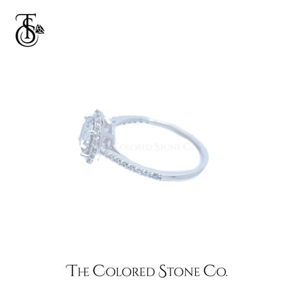 Majestic Halo Ring - American Diamond (CZ)