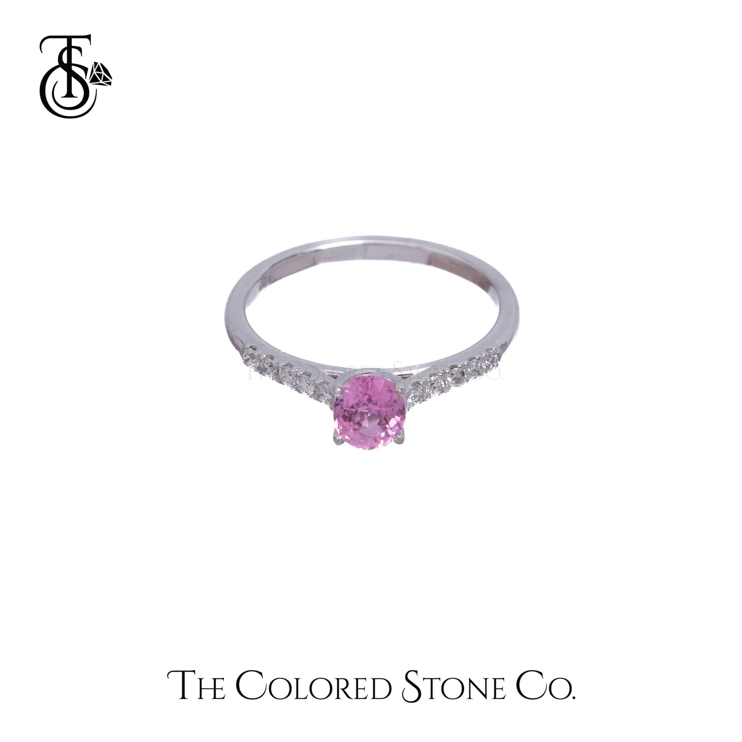 Blush Ring - 18K WG - Natural Pink Sapphire