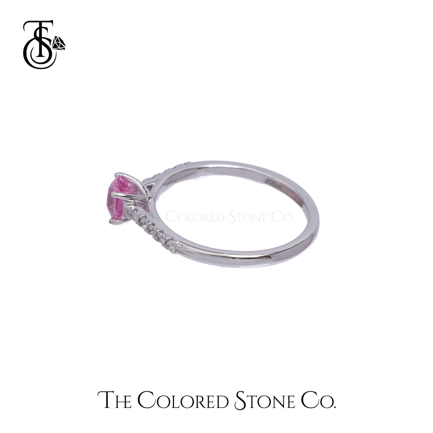 Blush Ring - 18K WG - Natural Pink Sapphire