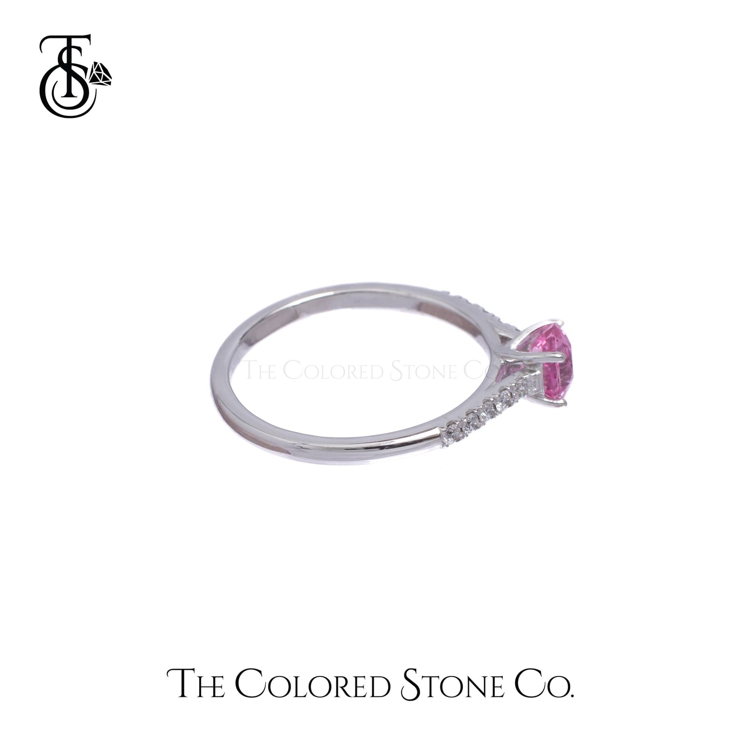 Blush Ring - 18K WG - Natural Pink Sapphire