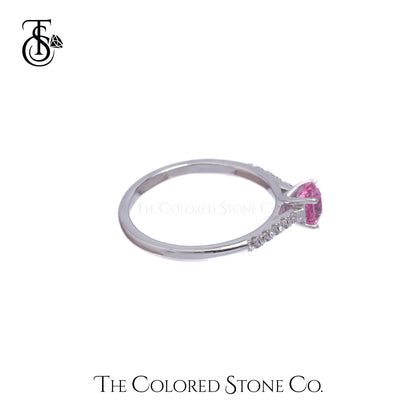 Blush Ring - 18K WG - Natural Pink Sapphire