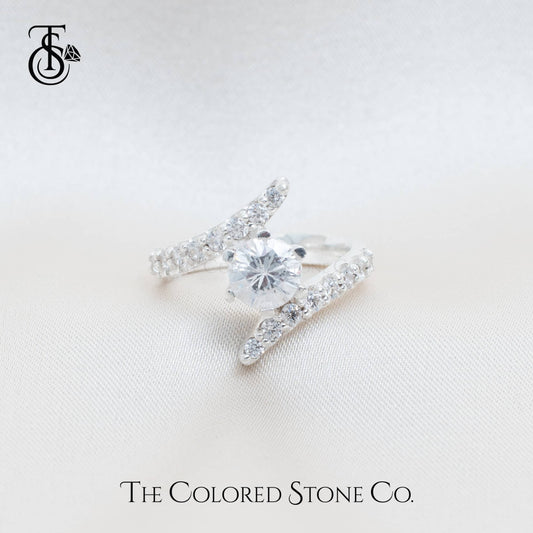 Whirls Ring- American Diamond (CZ)