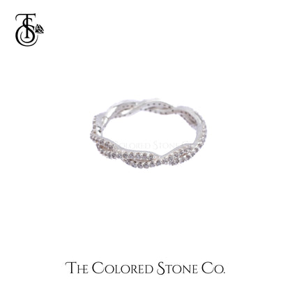 Dreamy Twist Ring- American Diamond (CZ)