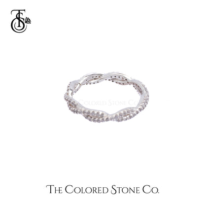 Dreamy Twist Ring- American Diamond (CZ)