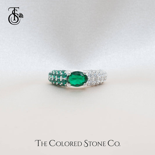 Glow Ring- Lab Emerald
