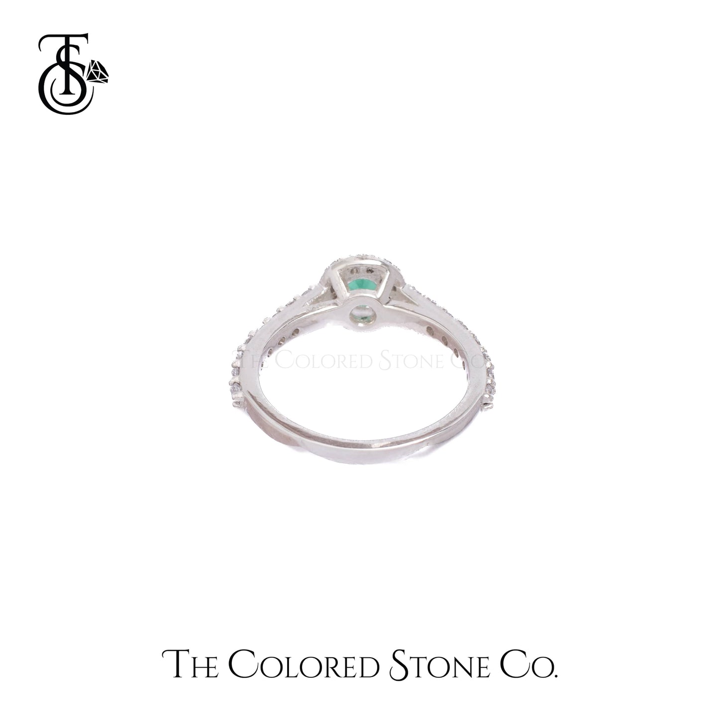 Hay-lo Ring- Lab Emerald & American Diamond (CZ)