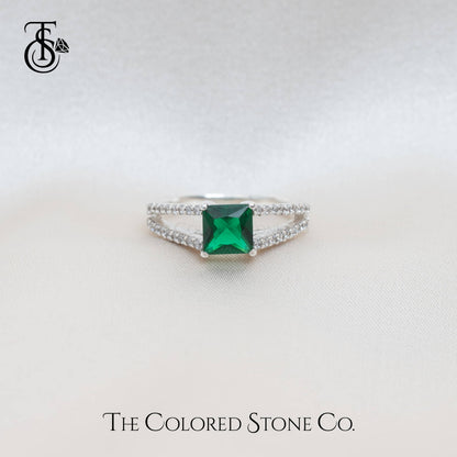 Cosmic Ring - Emerald Green CZ