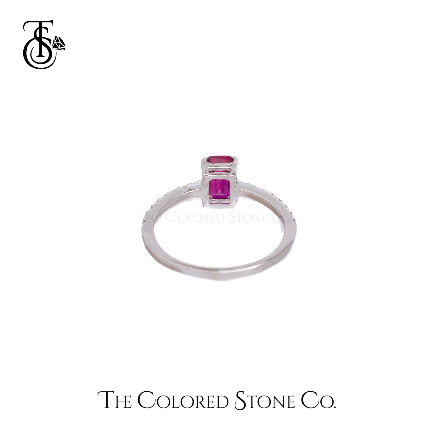 Simplicity Ring - Lab Ruby Checkerboard Cut
