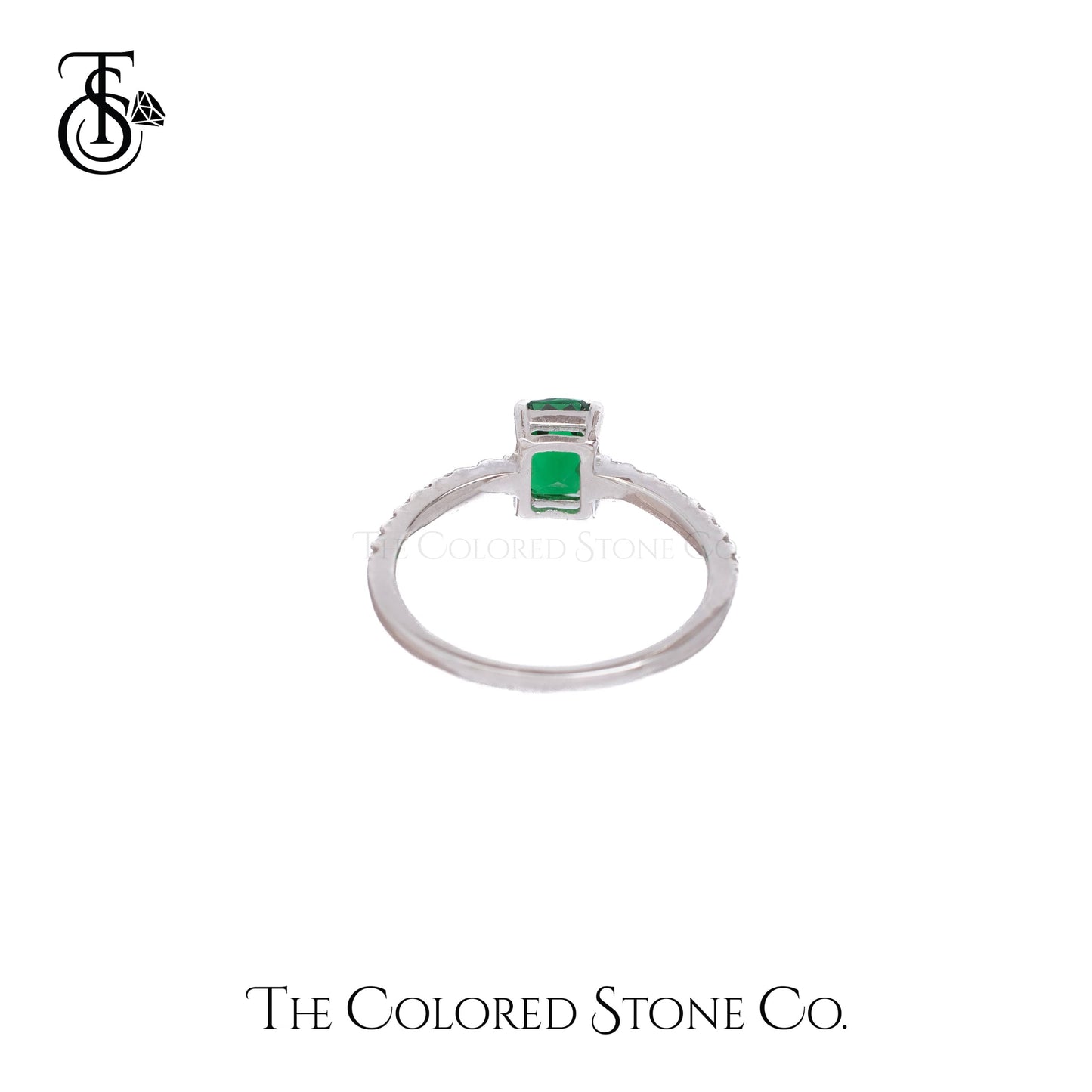 Simplicity Ring - Lab Emerald Checkerboard Cut