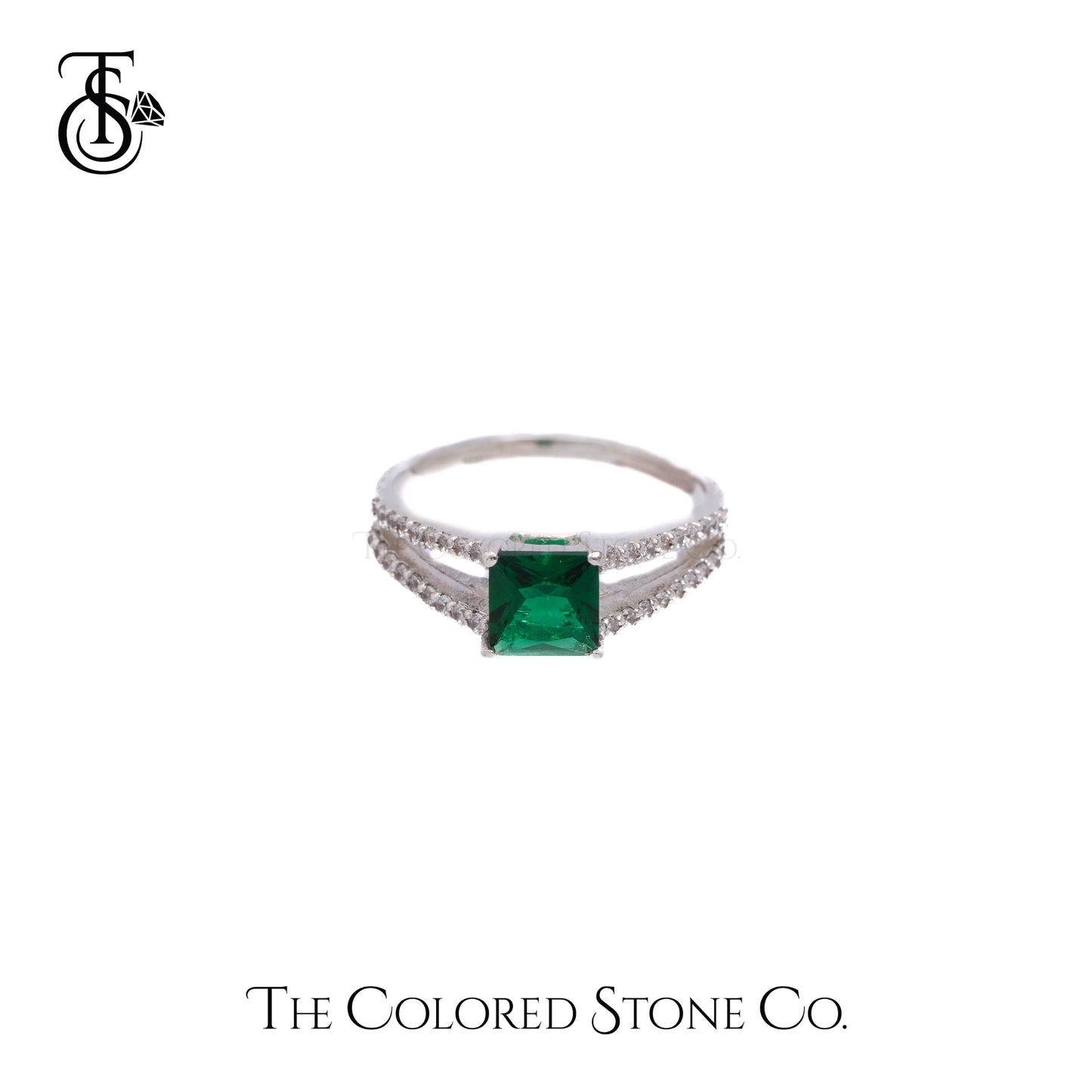 Cosmic Ring - Emerald Green CZ
