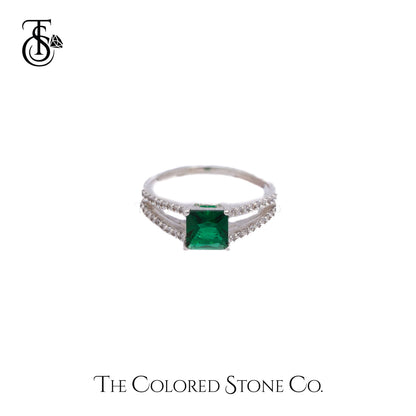 Cosmic Ring - Emerald Green CZ