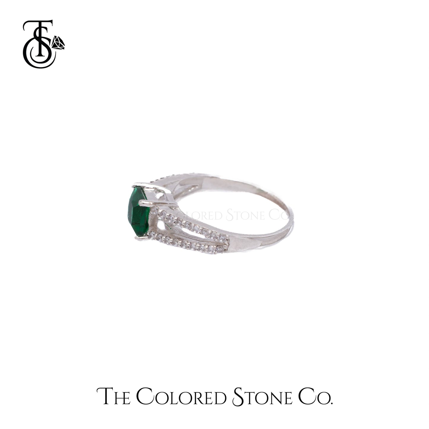 Cosmic Ring - Emerald Green CZ