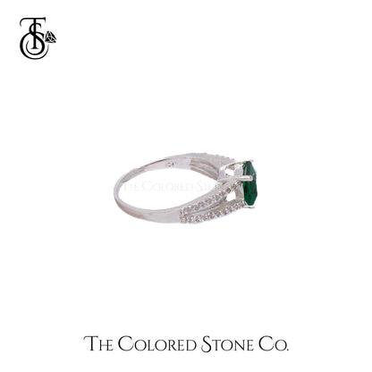 Cosmic Ring - Emerald Green CZ