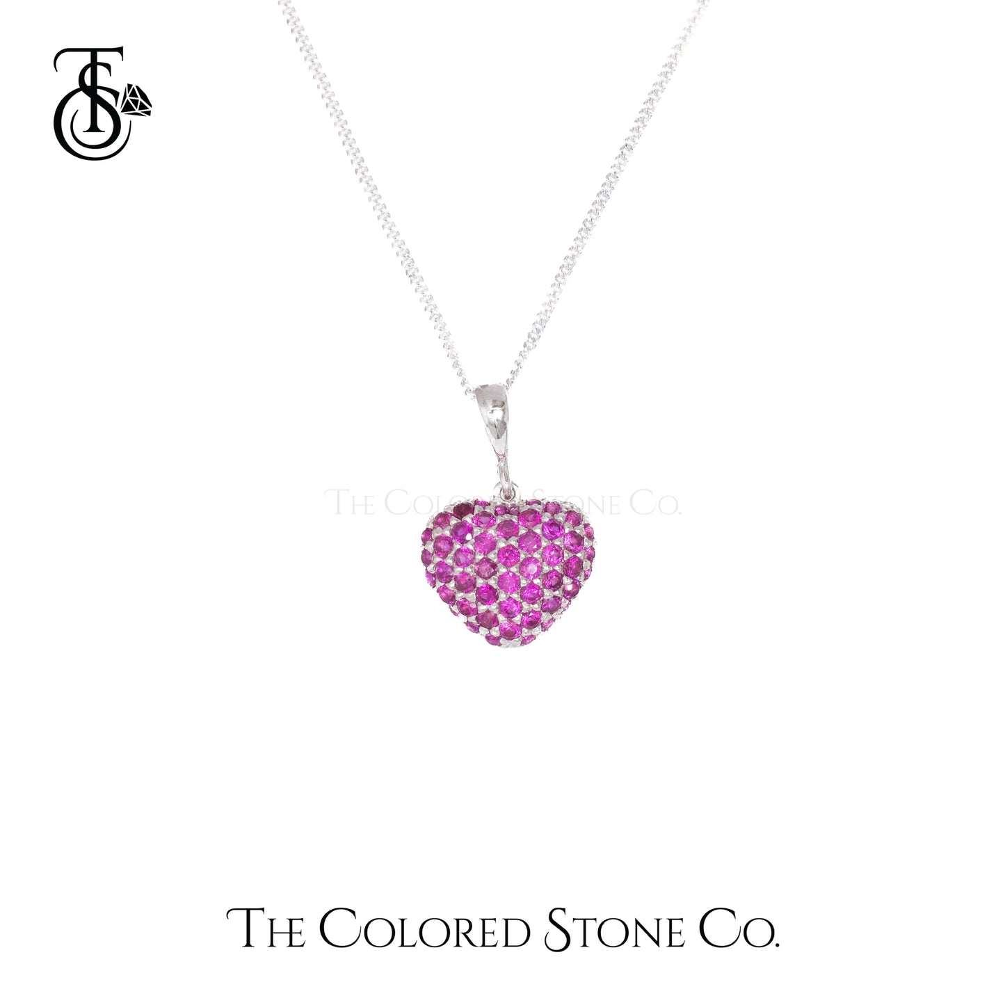 Heartbeats Pendant- Mini (Lab Ruby)