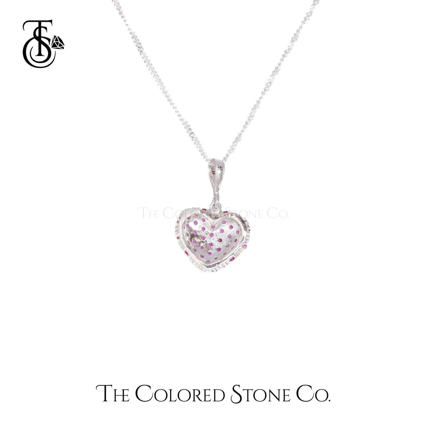 Heartbeats Pendant- Mini (Lab Ruby)