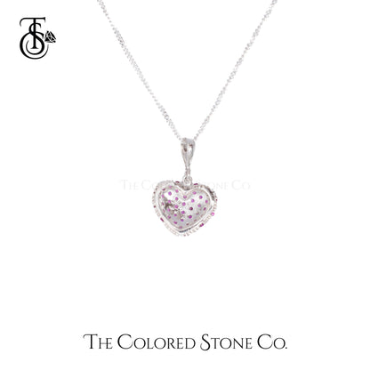 Heartbeats Pendant- Mini (Lab Ruby)