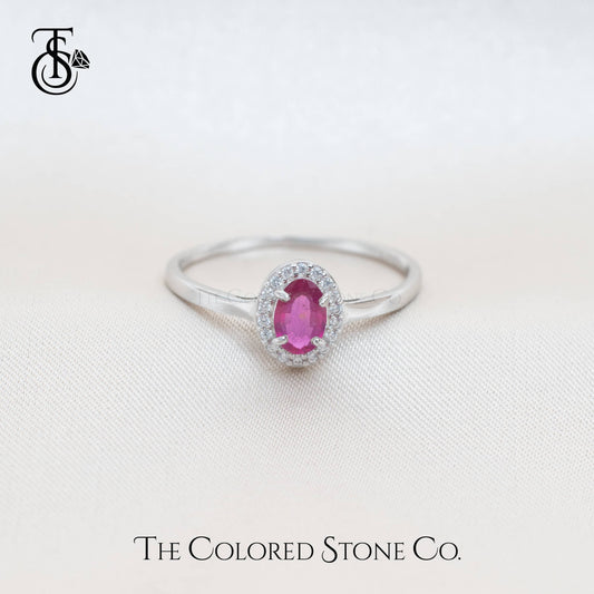 Eden Ring - Natural Ruby (Glass Filled)