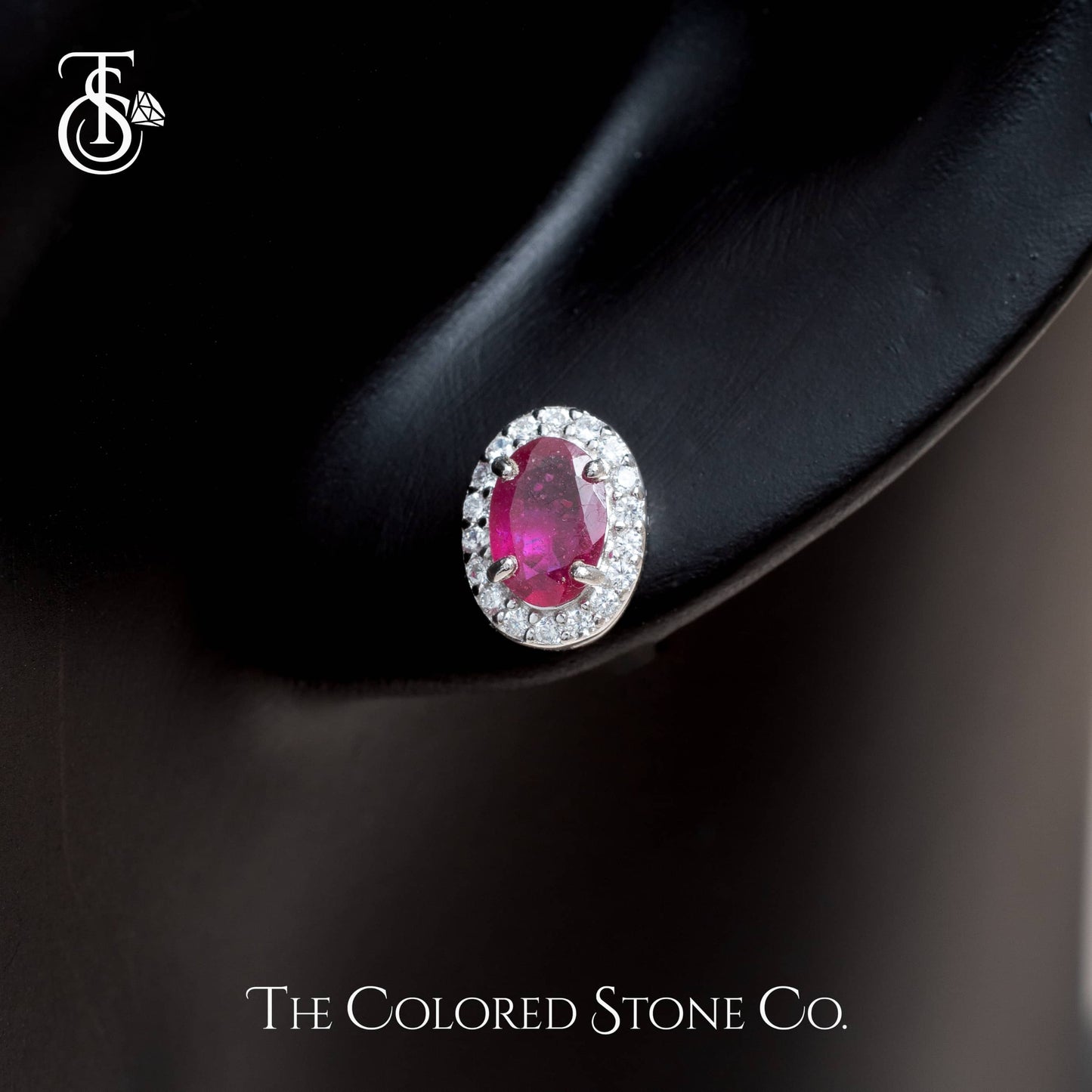 Eden Earrings - Natural Ruby (Glass Filled)