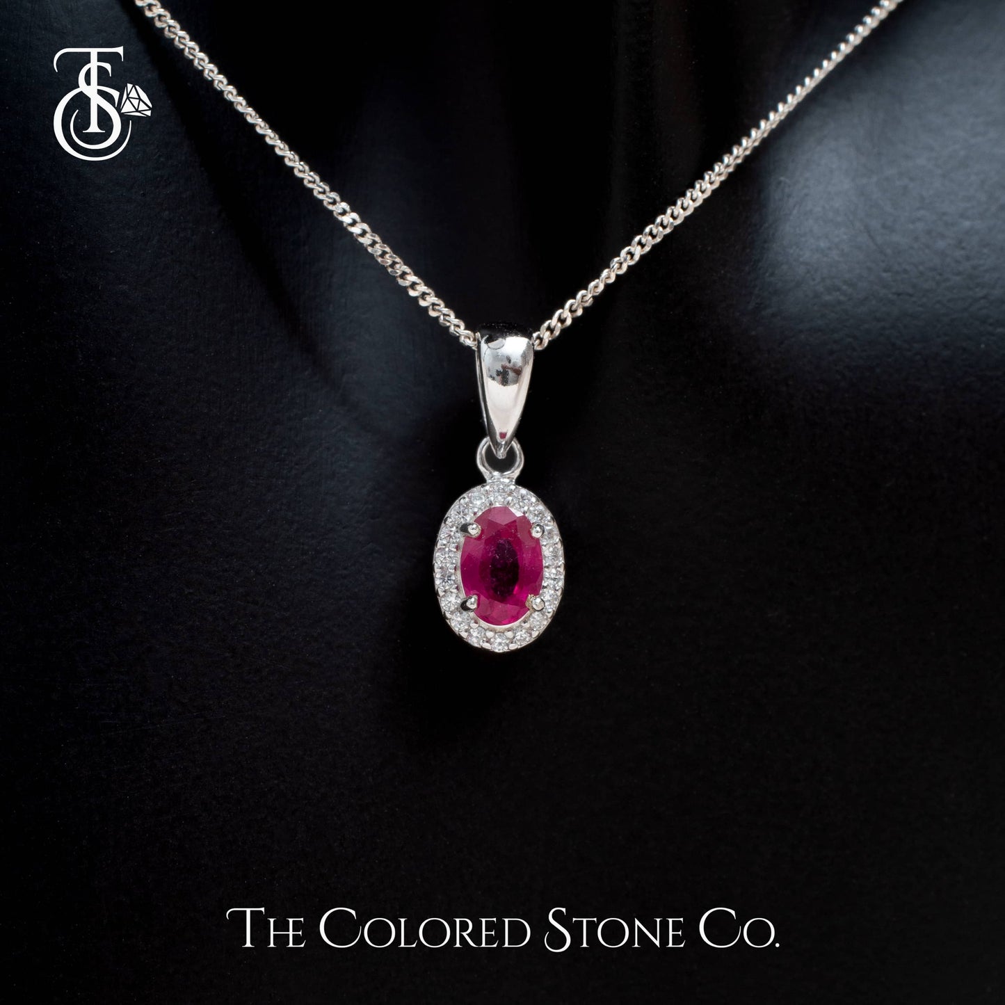 Eden Pendant - Natural Ruby (Glass Filled)