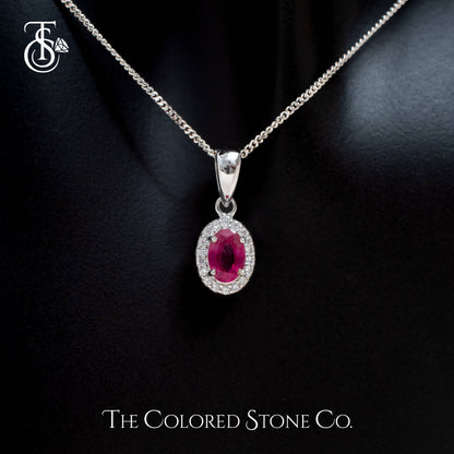 Eden Pendant - Natural Ruby (Glass Filled)