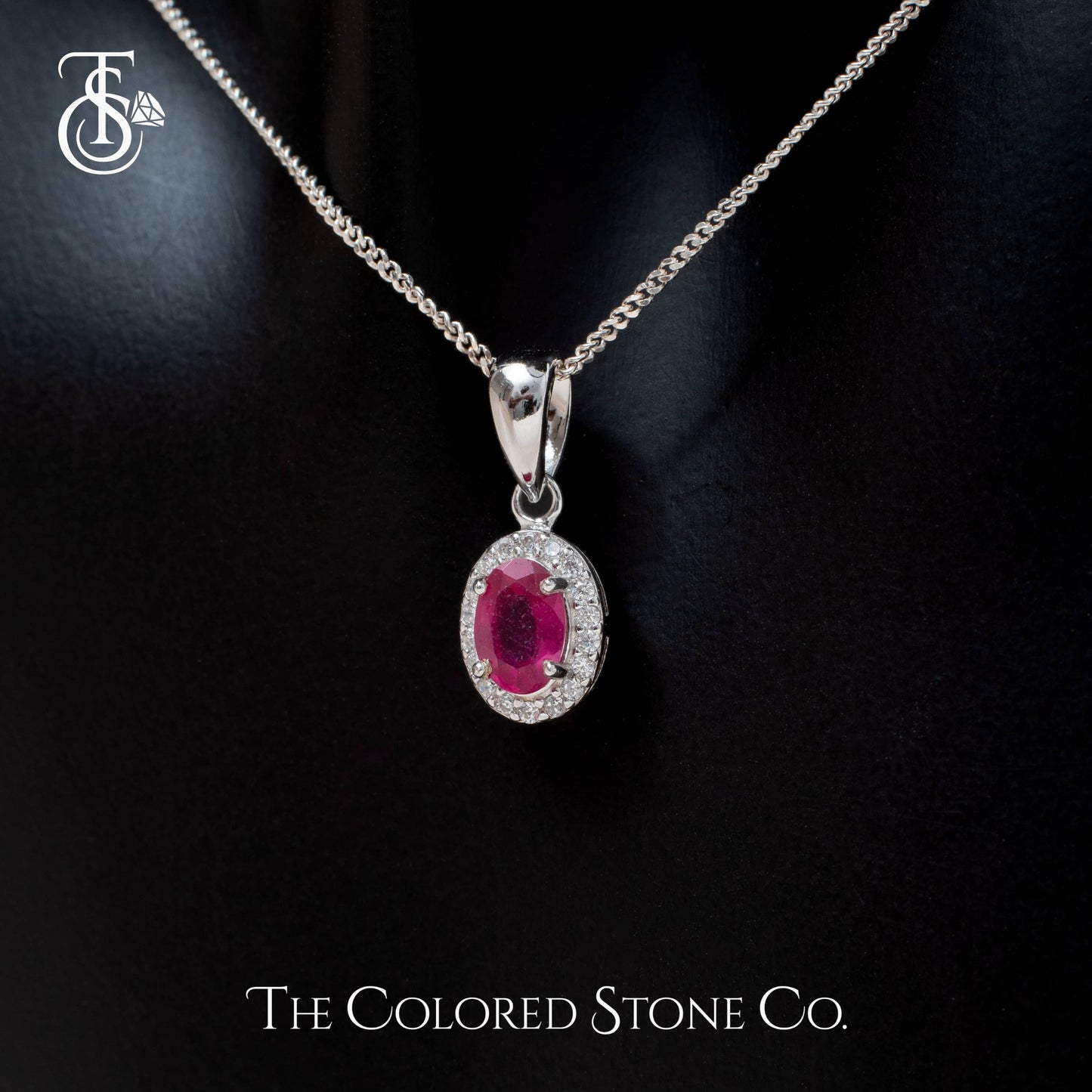Eden Pendant - Natural Ruby (Glass Filled)