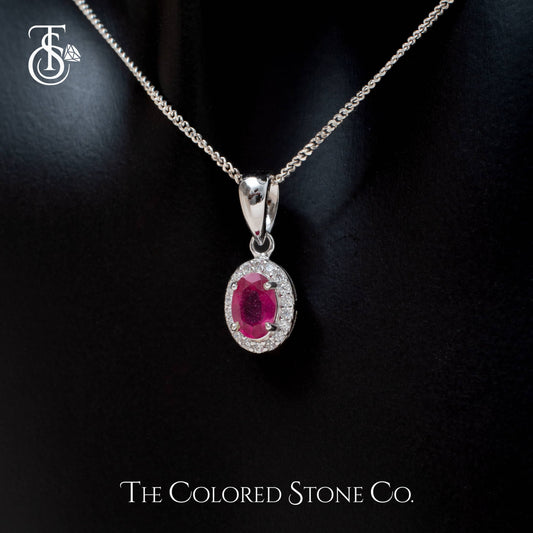 Eden Pendant - Natural Ruby (Glass Filled)
